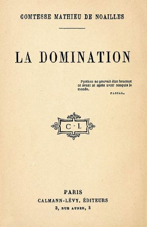 [Gutenberg 63905] • La Domination